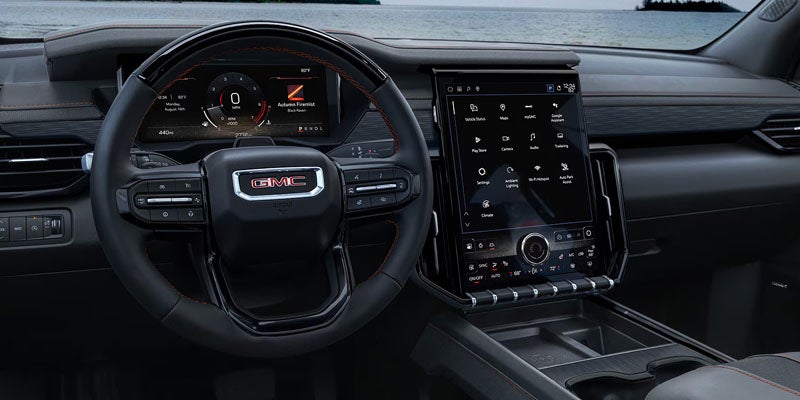 2026 GMC Acadia interior dashboard and steering wheel